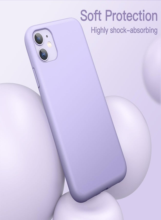 جي تيك جراب سيليكون من JETech لهاتف iPhone 11 (2019) مقاس 6.1 بوصة، جراب حماية كامل للجسم بملمس ناعم كالحرير، غطاء مقاوم للصدمات مع بطانة من الألياف الدقيقة (بنفسجي) - Image 3